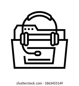 online support line icon vector. online support sign. isolated contour symbol black illustration