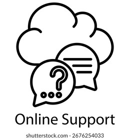 Estilo De Estrutura De Tópicos De Suporte On-Line. Ilustração De Vetor Para Design Gráfico