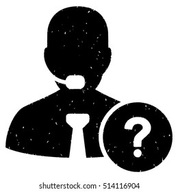 Online Support rubber seal stamp watermark. Icon vector symbol with grunge design and unclean texture. Scratched black ink emblem on a white background.