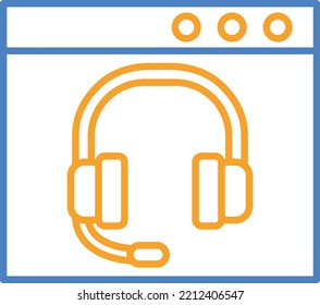 Icono vectorial de Soporte en línea. Se puede usar para imprimir, móviles y aplicaciones web.