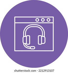 Online-Support-Vektorsymbol. Kann für Druck-, Mobil- und Web-Anwendungen verwendet werden.