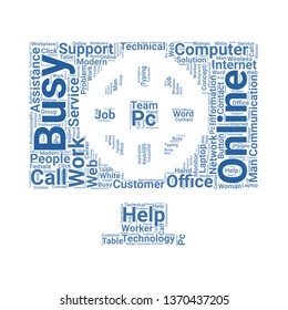 online support word cloud. tag cloud about online support