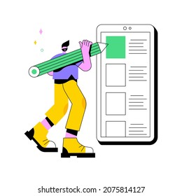 Online survey abstract concept vector illustration. Internet questionnaire form, online marketing research tool, data analysis platform, get audience feedback, customer service abstract metaphor.