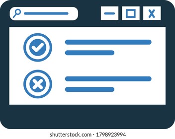 Online survey, browsing icon design