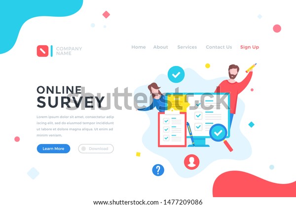 Online Survey Checklist Questionnaire Feedback Quiz Stock Image