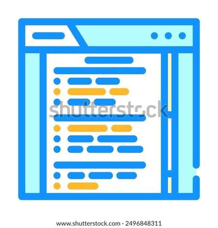 online survey color icon vector. online survey sign. isolated symbol illustration
