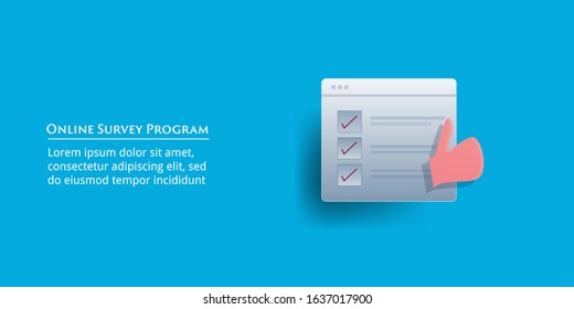 Online survey, Customer feedback, Survey form - creative conceptual vector banner