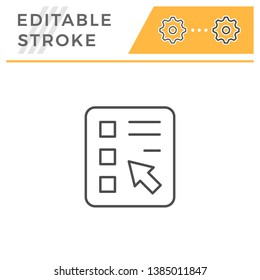 Online Survey Editable Stroke Line Icon