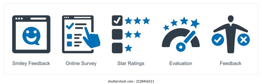 Online Survey And Evaluation Icon Concept