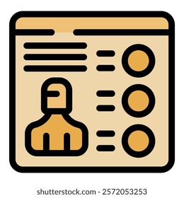 Online survey form collecting customer feedback, showing user profile and evaluation options, representing online feedback or customer review