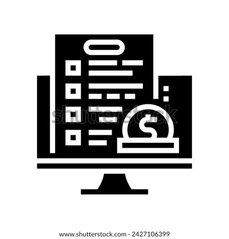 online survey glyph icon vector. online survey sign. isolated symbol illustration