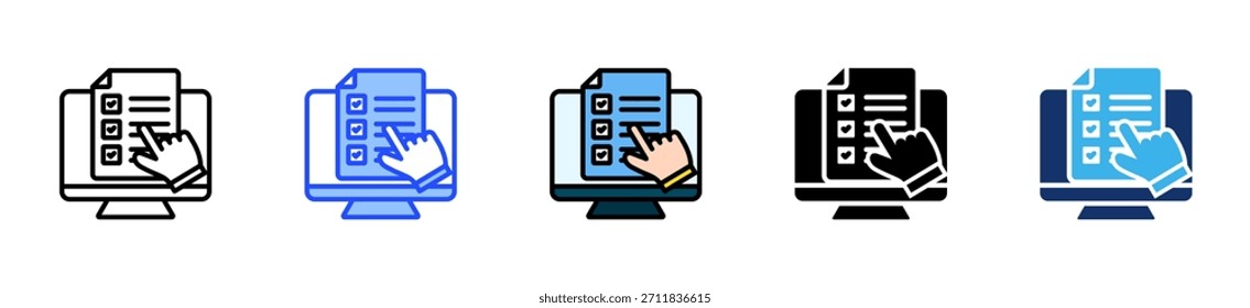 Coleção de Ícones de Pesquisa Online com Vários Estilos