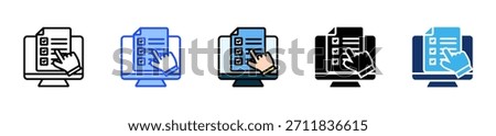 Online Survey Icon Collection With Multiple Styles