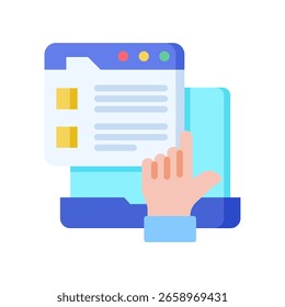 Ilustração de vetor plano de ícone de pesquisa on-line