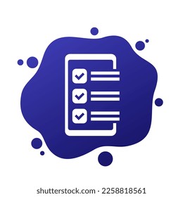 online survey icon with a phone
