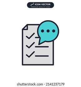 online survey icon symbol template for graphic and web design collection logo vector illustration