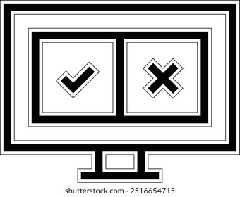 online survey icon. Thin linear style design isolated on white background