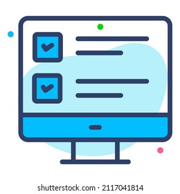 online survey Icon. User interface Vector Illustration, As a Simple Vector Sign and Trendy Symbol in Line Art Style, for Design and Websites, or Mobile Apps,