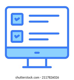 online survey Icon. User interface Vector Illustration, As a Simple Vector Sign and Trendy Symbol in Line Art Style, for Design and Websites, or Mobile Apps,