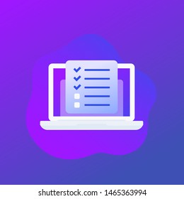 online survey icon, vector design