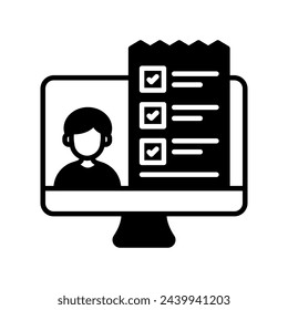 Online Survey  icon in vector. Logotype
