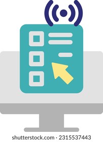 Symbol für Online-Umfrage, Vektorsymbol
