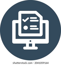 Online Survey Isolated Vector icon which can easily modify or edit

