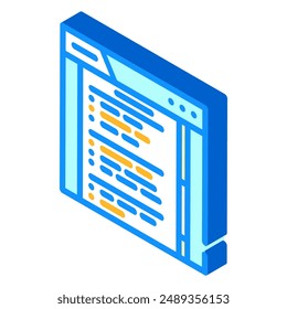online survey isometric icon vector. online survey sign. isolated symbol illustration