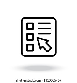 Online Survey Line Icon Vector