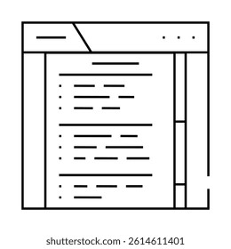 online survey line icon vector. online survey sign. isolated contour symbol black illustration