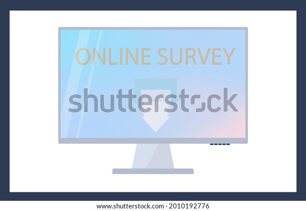 Online Survey On Laptop Computer Screen Stock Vector (Royalty Free ...
