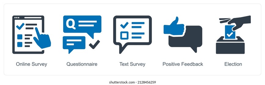 Online Survey And Questionnaire Icon Concept