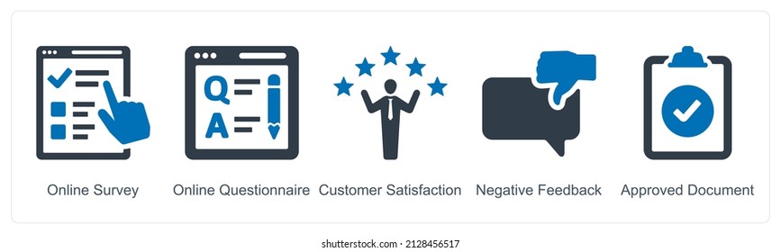 Online Survey And Online Questionnaire Icon Concept