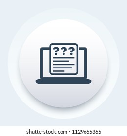online survey, questionnaire, vector