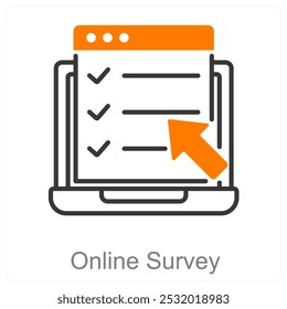 Online Survey and rating icon concept