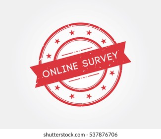 online survey. stamp sign