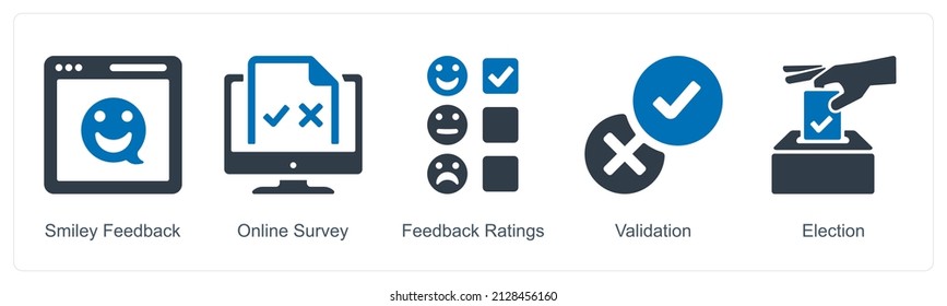 Online Survey And Validation Icon Concept