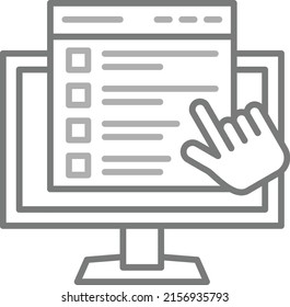 Online Survey vector icon. Can be used for printing, mobile and web applications.