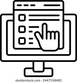Online Survey vector icon. Can be used for printing, mobile and web applications.