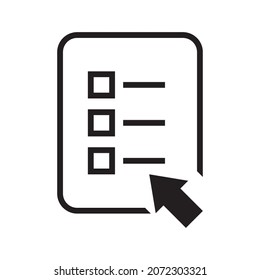 online survey vector icon design template