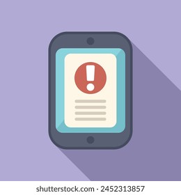 Icono de descargo de responsabilidad de tableta en línea Vector plano. Aviso de privacidad. Contrato de condiciones