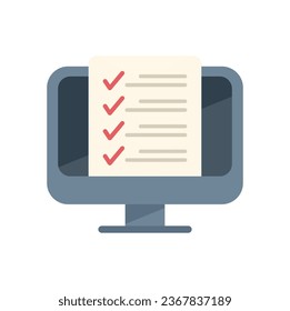 Online task help icon flat vector. Customer support. Persona marketing isolated