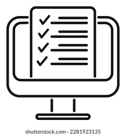 Online task help icon outline vector. Customer support. Persona marketing