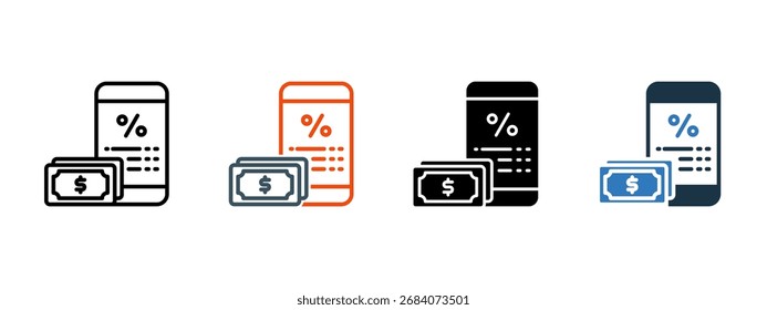 Online Tax multiple icon style vector illustration