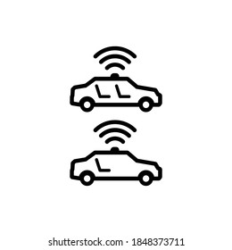 Online taxi icon in eps 8