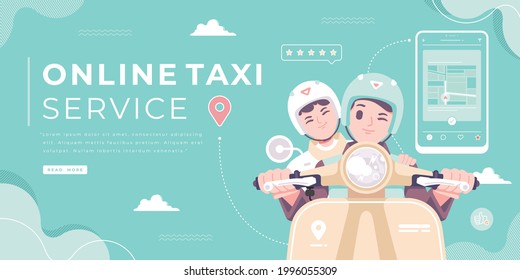 online taxi service banner background