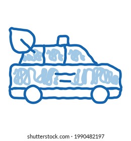 Online Taxi sketch icon vector. Hand drawn blue doodle line art sign. isolated symbol illustration