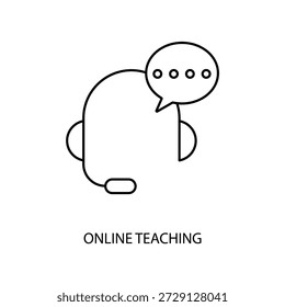 online teaching icons set. Set of editable stroke icons.Set of online teaching