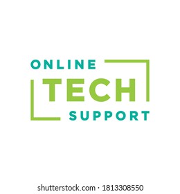 Online Tech Support, Repair Shop, Electronic Repair, Service, Text Vector Illustration Background