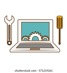 online technical service abstract image vector illustration design 